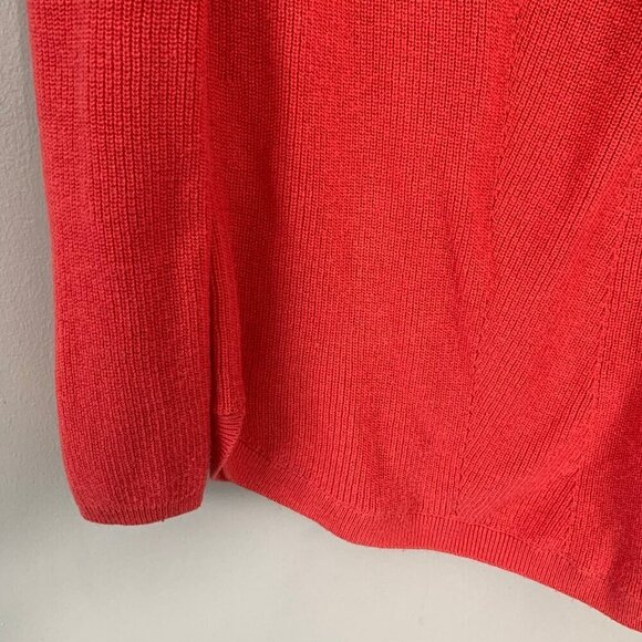 Talbots rib knit cotton blend long sleeve crewneck pullover sweater - Picture 2 of 10
